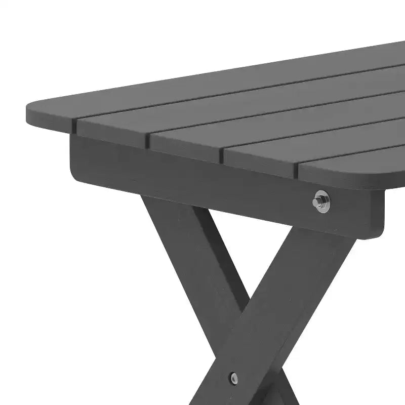 Ensemble 3 pièces Merrick Lane Chaises/Table pour utilisation intérieure/extérieure toutes saisons avec 2 fauteuils à bascule contemporains et une table d'appoint élégante