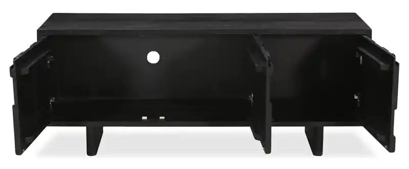 Meuble TV moderne de 60 po avec rangement et gestion des câbles pour téléviseurs jusqu'à 80 po