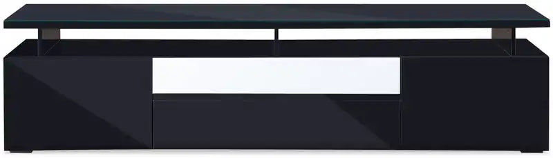 Adam 68 Modern TV Stand with Storage and Cable Management for TVs up to 75- Black