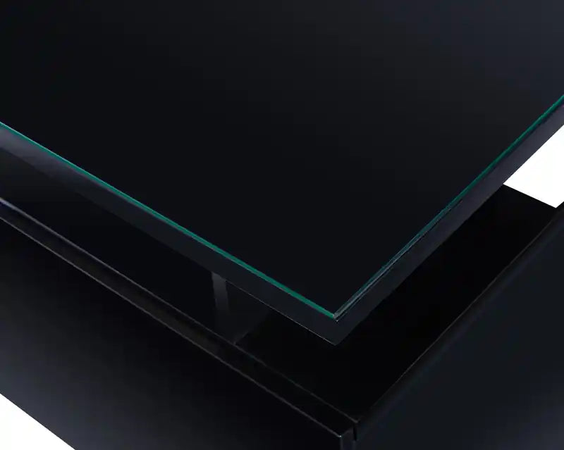 Meuble TV moderne de 68 po avec rangement et passe-câbles pour téléviseurs jusqu'à 75 po - Noir