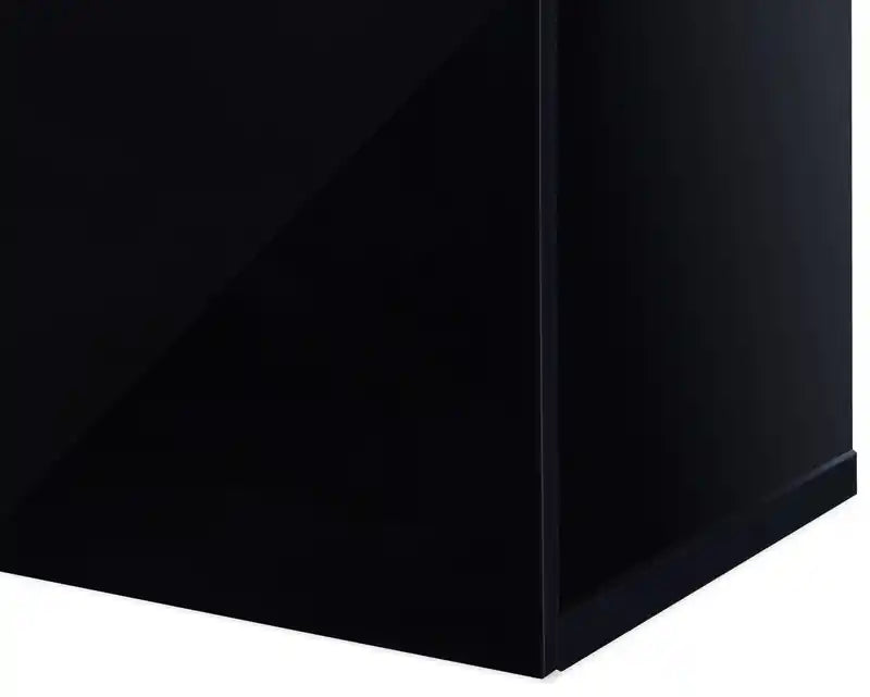 Meuble TV moderne de 68 po avec rangement et passe-câbles pour téléviseurs jusqu'à 75 po - Noir