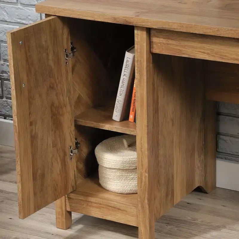 53.15 Bureau avec 2 tiroirs et armoire - Marron clair