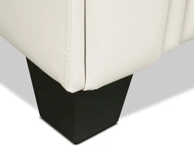 Canapé 40 places en tissu imitation cuir avec capitonnage à boutons