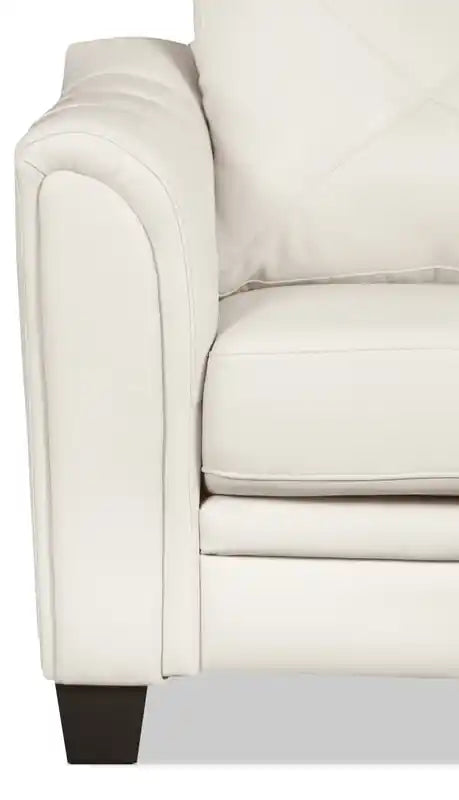 Canapé 40 places en tissu imitation cuir avec capitonnage à boutons