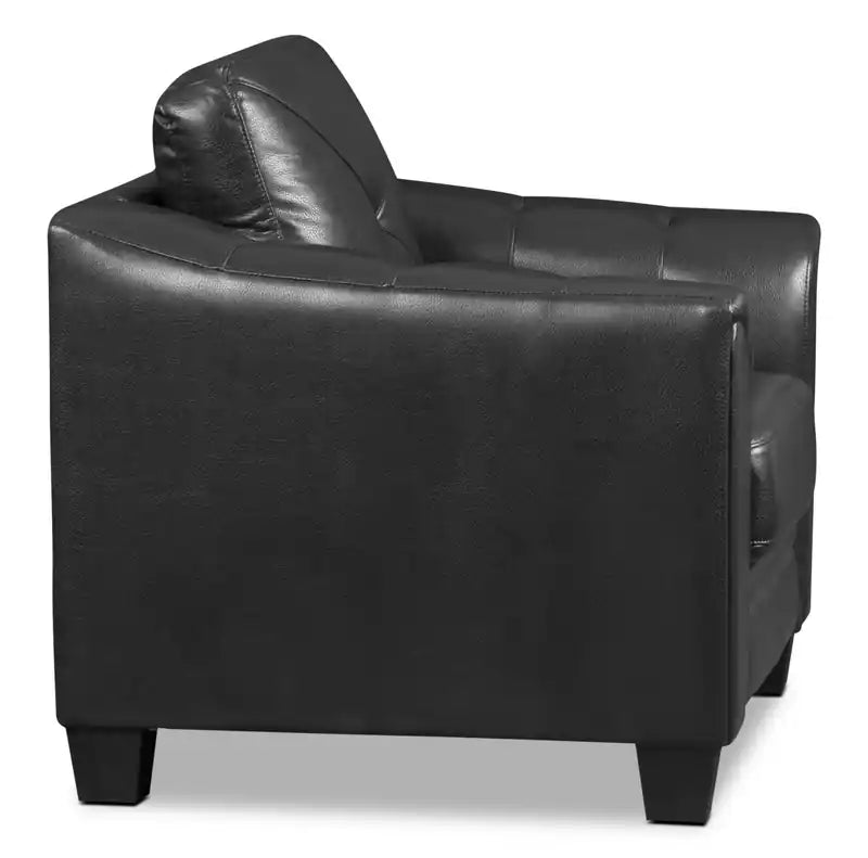 Canapé 40 places en tissu imitation cuir avec capitonnage à boutons