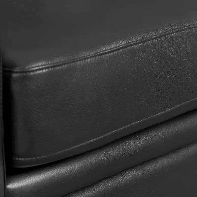 Canapé 40 places en tissu imitation cuir avec capitonnage à boutons