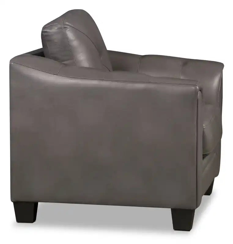 Canapé 40 places en tissu imitation cuir avec capitonnage à boutons
