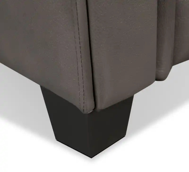 Canapé 40 places en tissu imitation cuir avec capitonnage à boutons