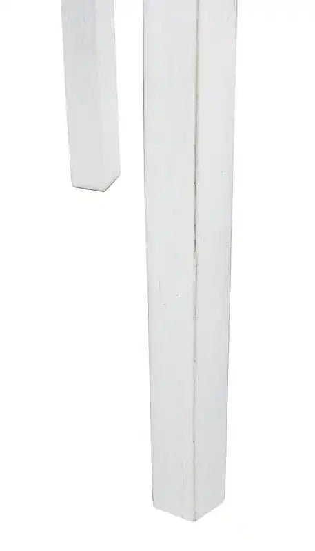 Chaise de salle à manger en tissu polyester - Blanc/Gris