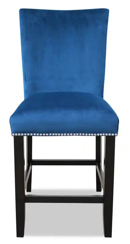 Chaise de salle à manger hauteur comptoir en velours