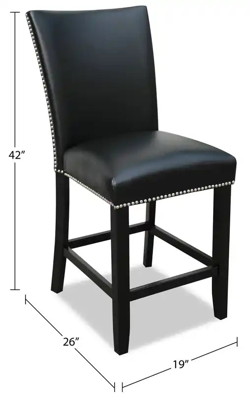 Chaise de salle à manger hauteur comptoir en velours