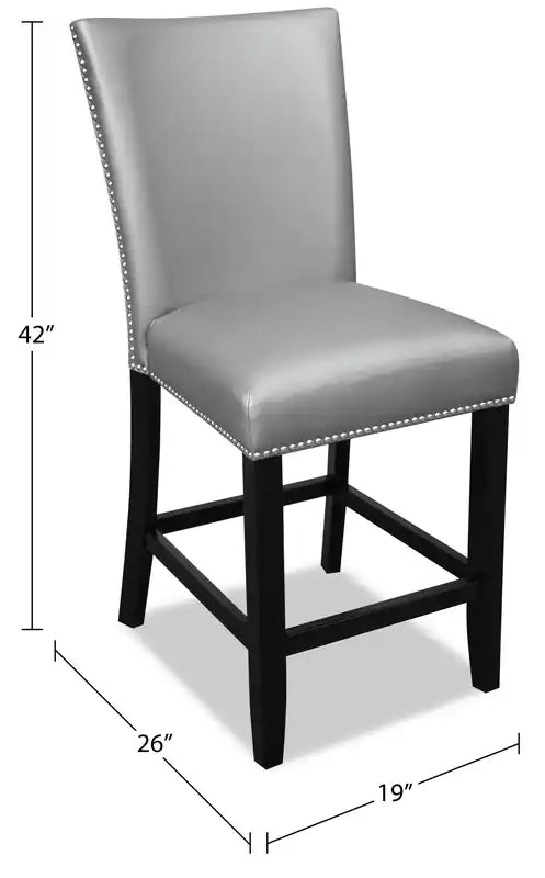 Chaise de salle à manger hauteur comptoir en velours
