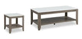 Carlton 47.5 Modern 2-Pack Coffee + End Table with Shelf