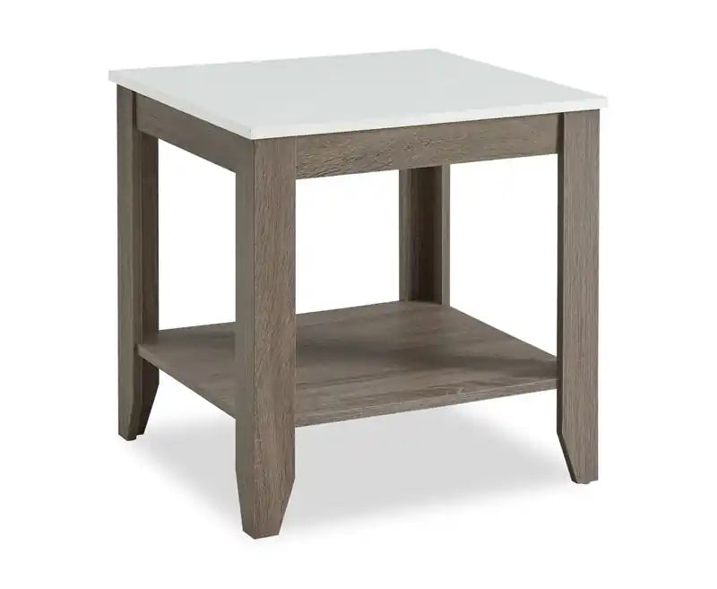Tables basses et d'appoint avec étagère Carlton 47,5 modernes, lot de 2