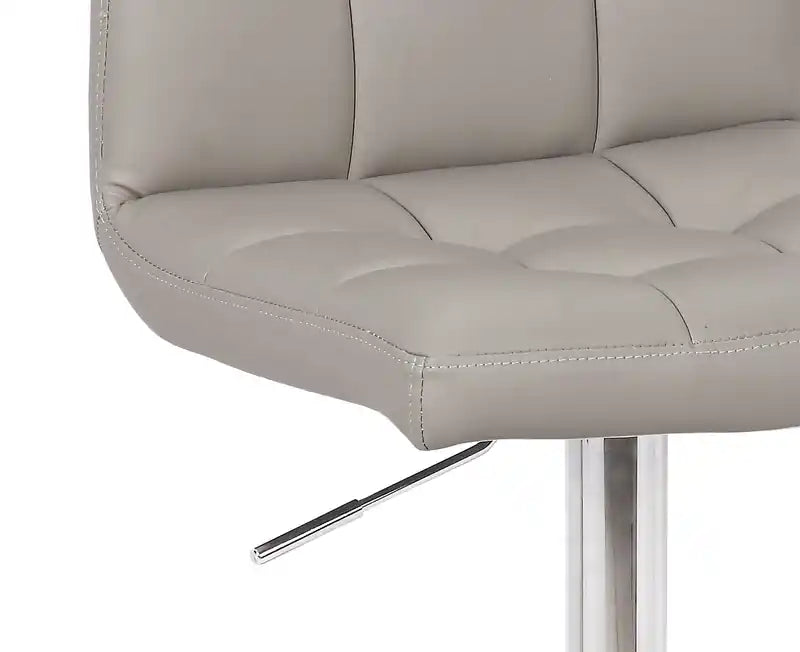 Tabouret de bar avec assise pivotante et réglable, revêtement en similicuir, 24-33H