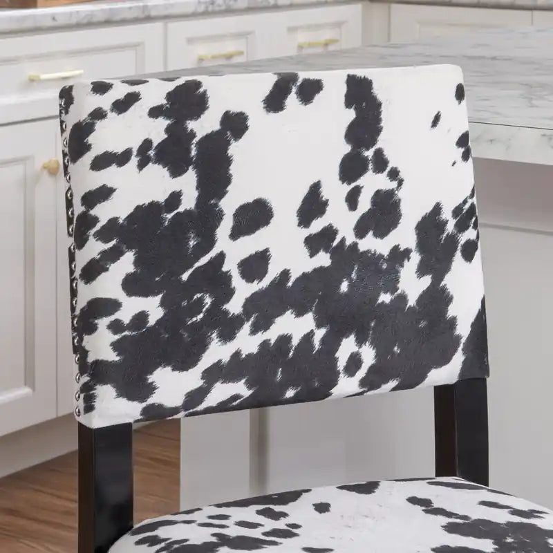 Tabouret de comptoir en tissu