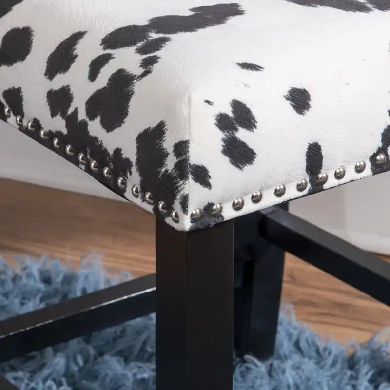 Tabouret de comptoir en tissu