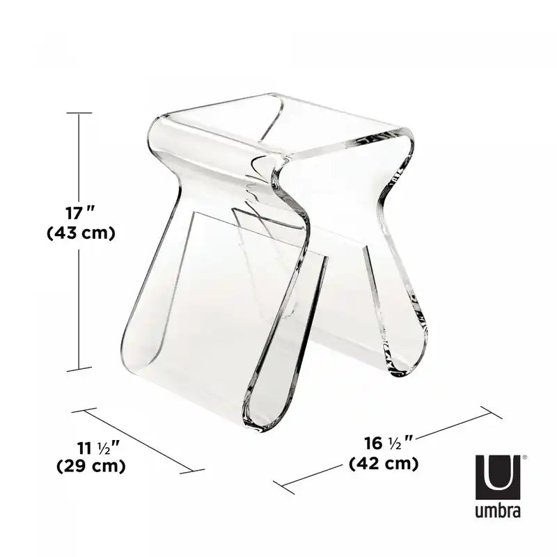 Table d'appoint porte-revues moderne en acrylique