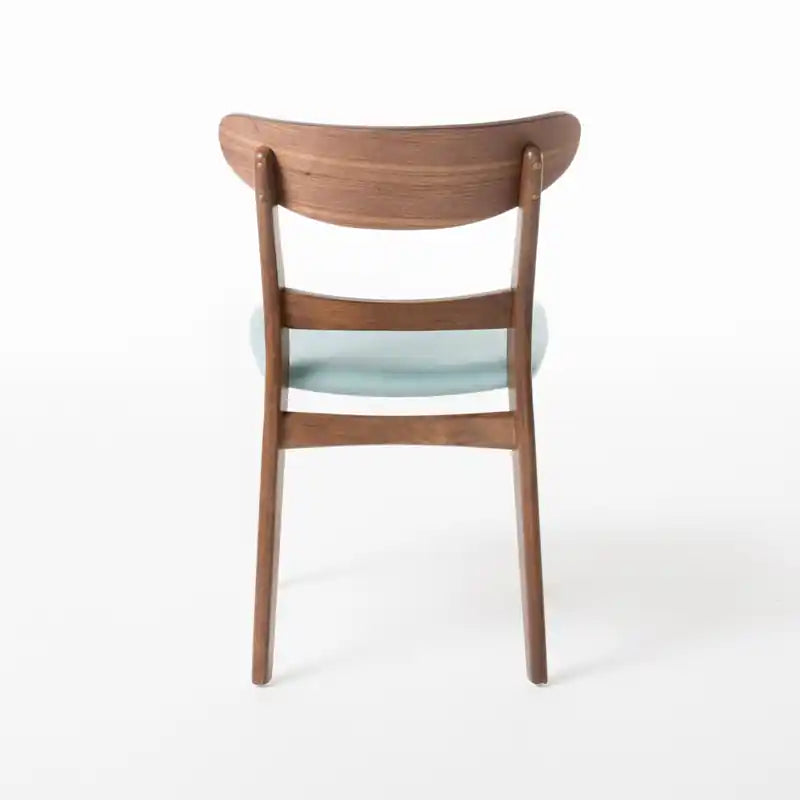 Chaise de salle à manger avec assise rembourrée et cadre en bois d'hévéa massif