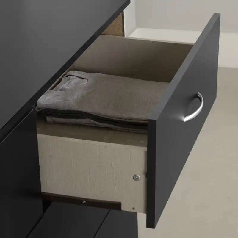 Commode 6 tiroirs - Noir pur