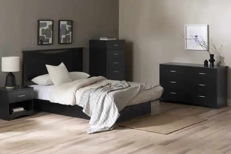 Commode 6 tiroirs - Noir pur