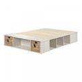 Avilla Storage Platform Bed With Wicker Baskets - Winter Oak