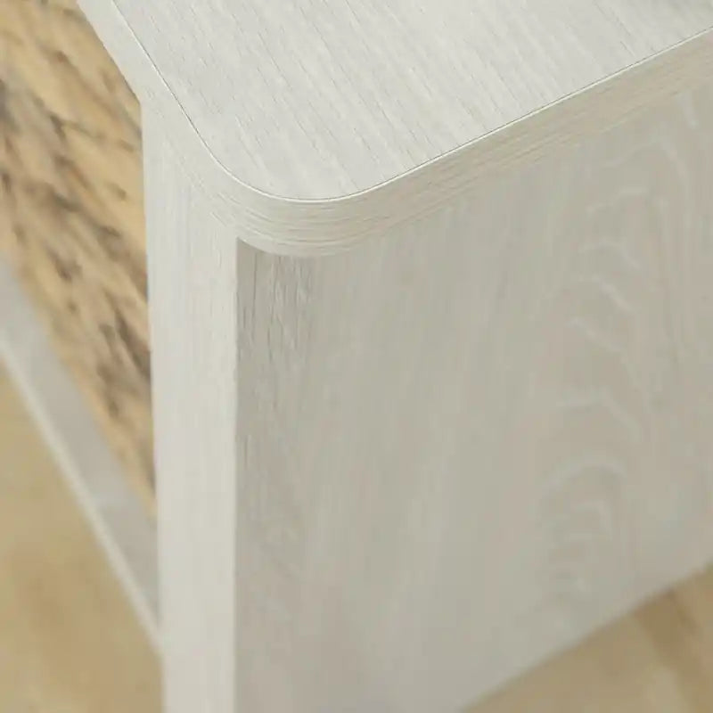 Lit plateforme de rangement avec paniers en osier – Chêne Hiver