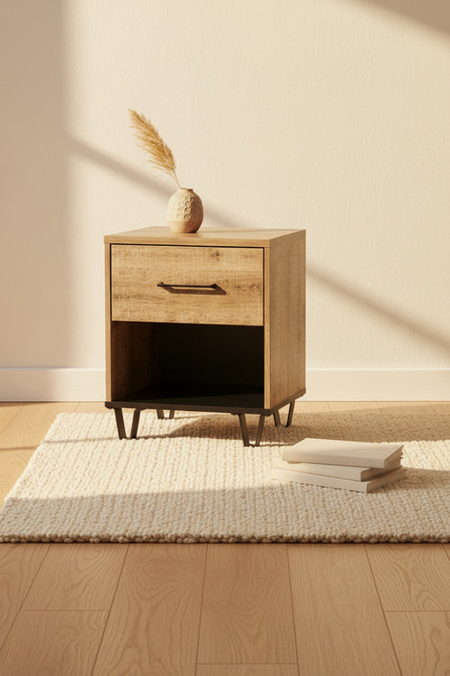 Arlen 1-drawer Nightstand - Weathered Oak