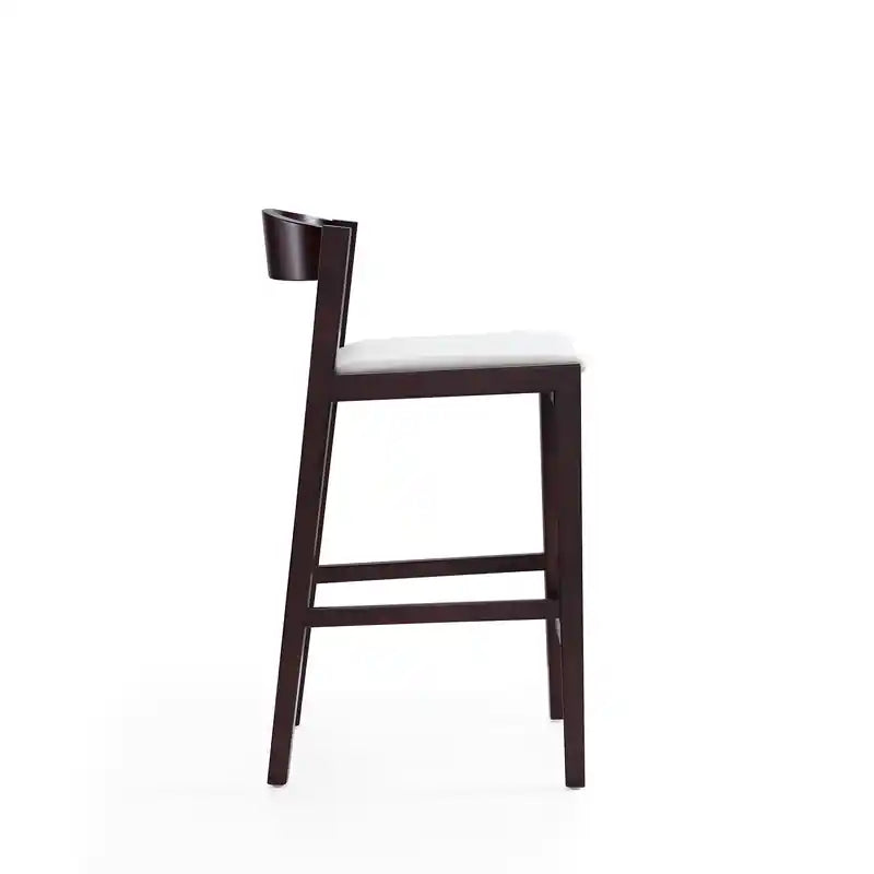 Tabouret de bar à hauteur de comptoir en bois de hêtre de 36,75 po - Noir et noyer foncé