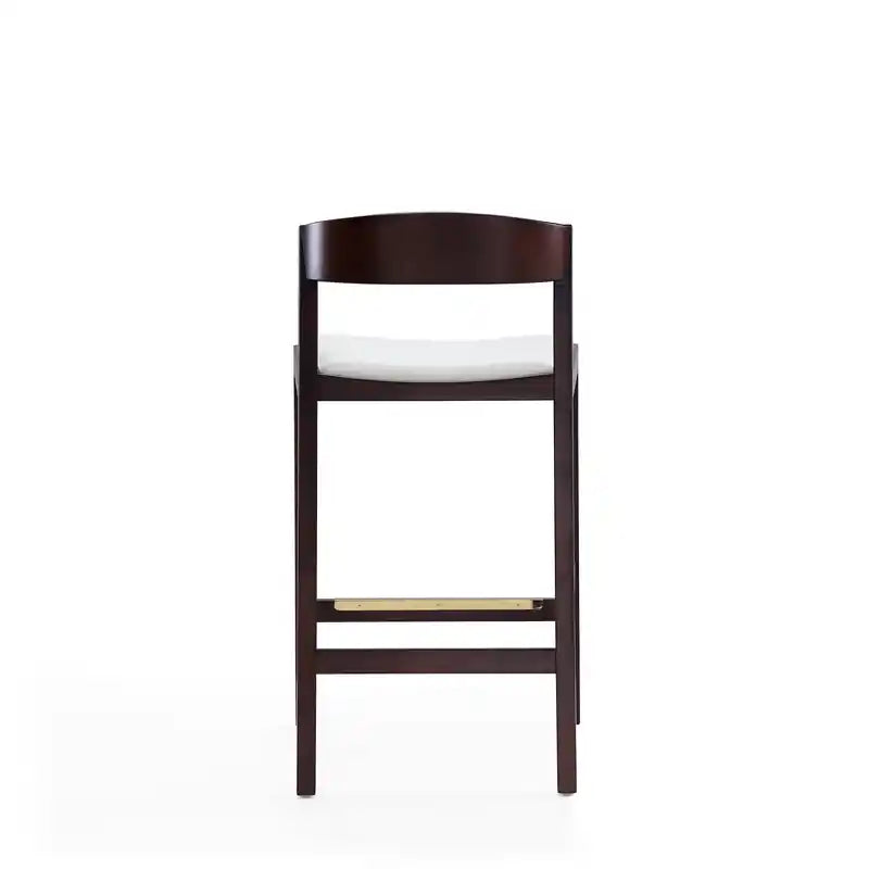 Tabouret de bar à hauteur de comptoir en bois de hêtre de 36,75 po - Noir et noyer foncé
