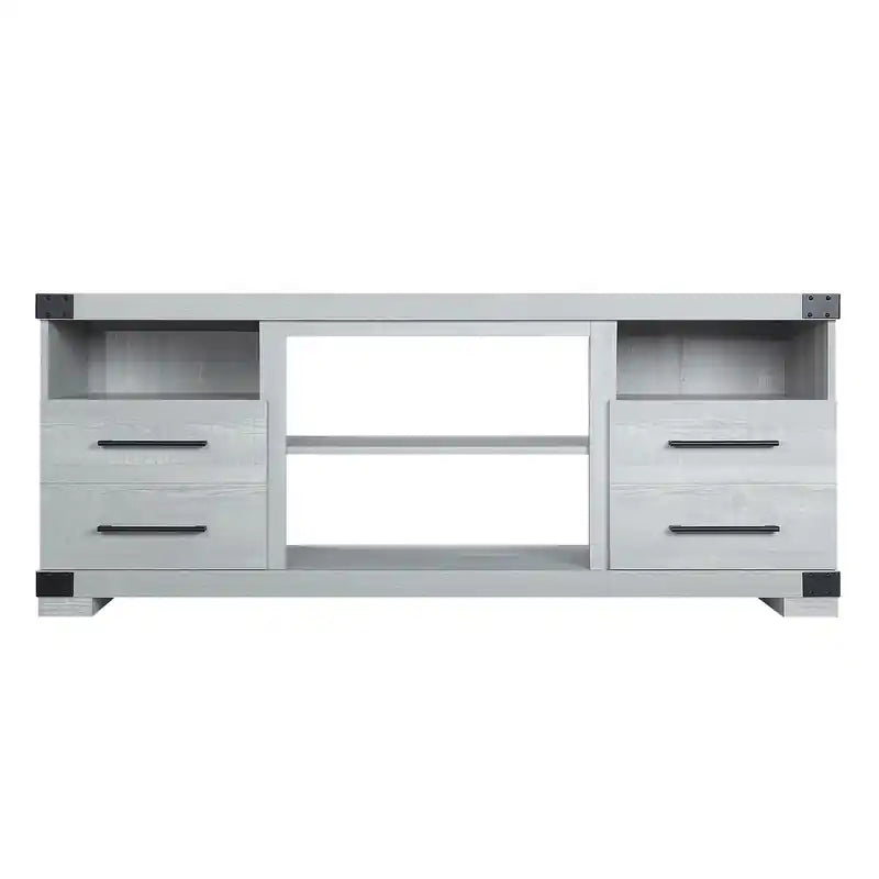 Meuble TV 152 cm avec 2 tiroirs et 4 étagères