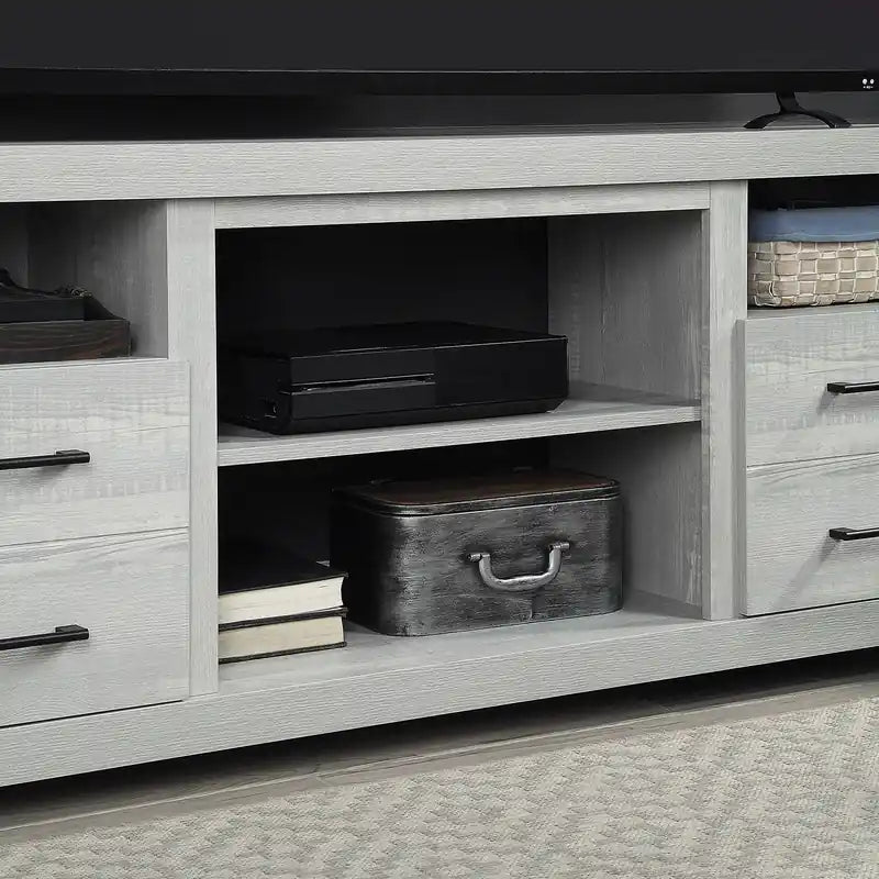 Meuble TV 152 cm avec 2 tiroirs et 4 étagères