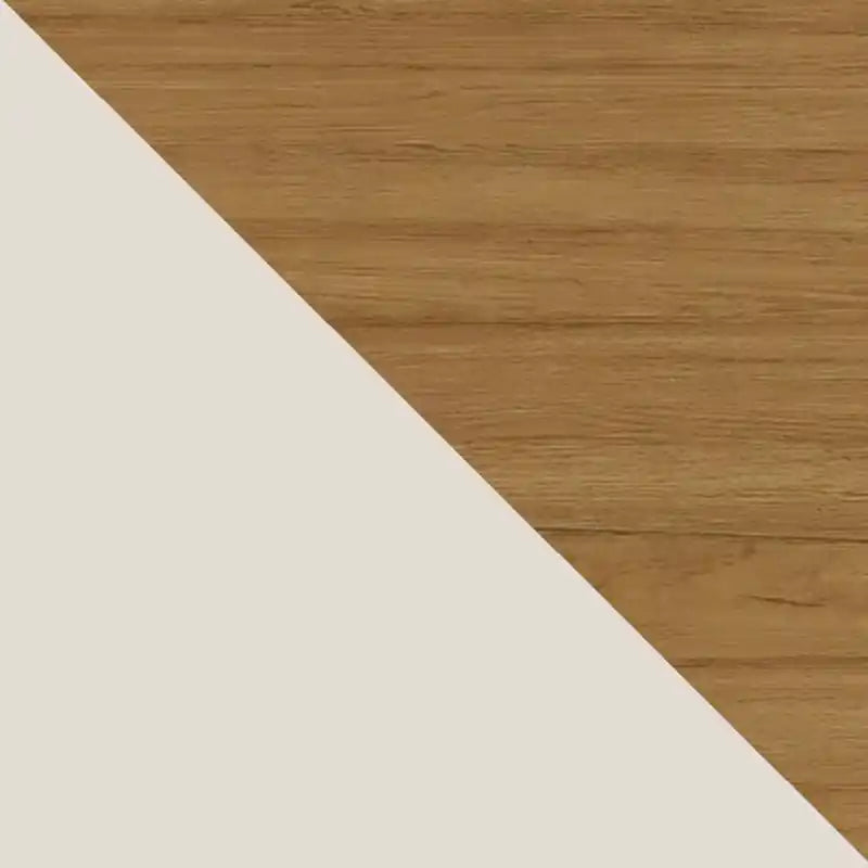 Meuble TV 62.99 avec 5 étagères et rangement à vin - Blanc cassé et Cannelle
