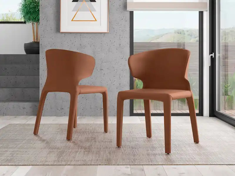 Chaises de salle à manger en similicuir - Saddle