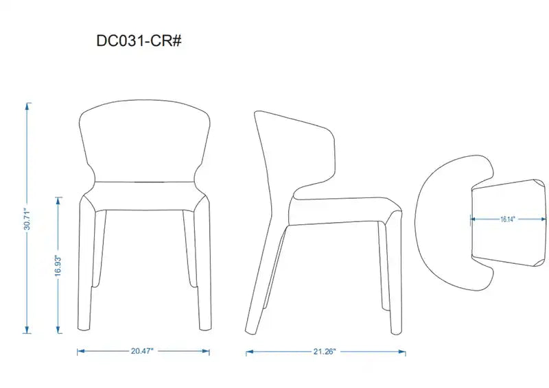 Chaises de salle à manger en similicuir - Saddle