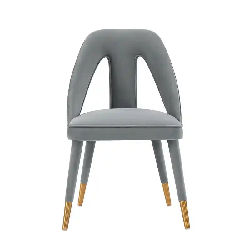 Chaise de salle à manger moderne en velours