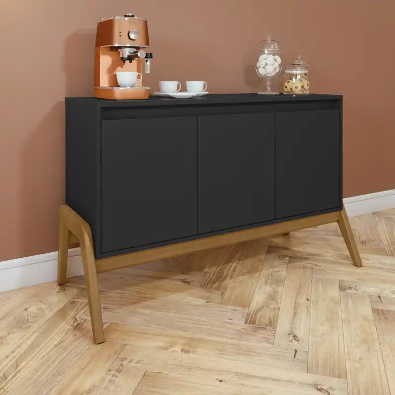 Buffet Mid-Century Modern 48,50 avec pieds en bois massif
