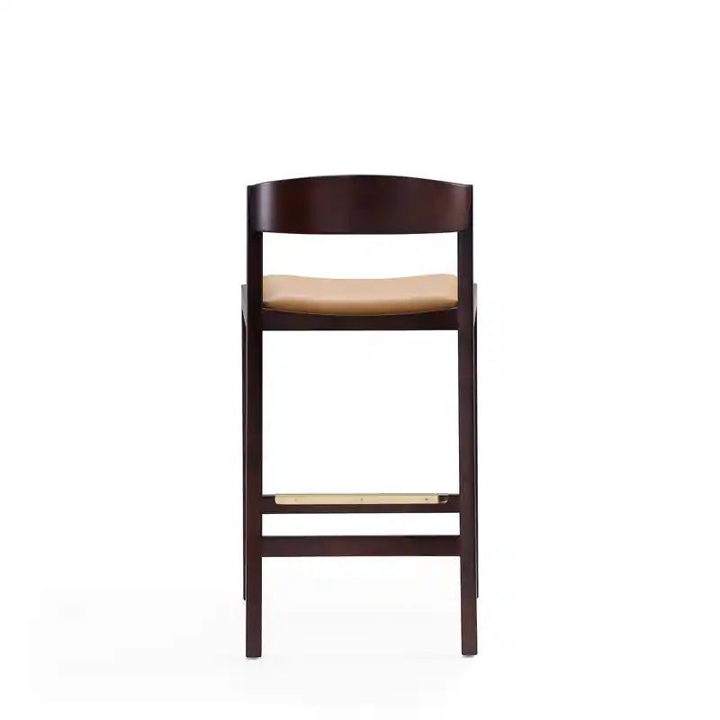 Tabouret de bar à hauteur de comptoir en bois de hêtre de 36,75 po - Noir et noyer foncé