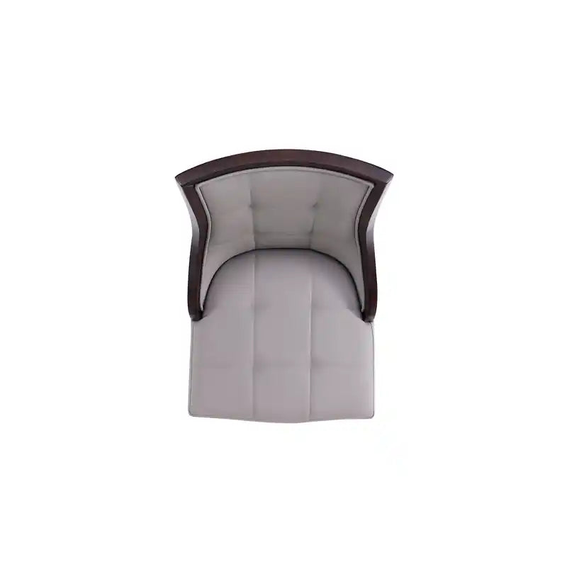 Chaises de salle à manger en similicuir - fauve et noyer