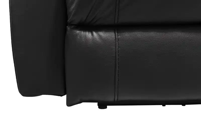 Canapé inclinable électrique en cuir véritable 87, fabriqué au Canada, avec port USB et coussins décoratifs