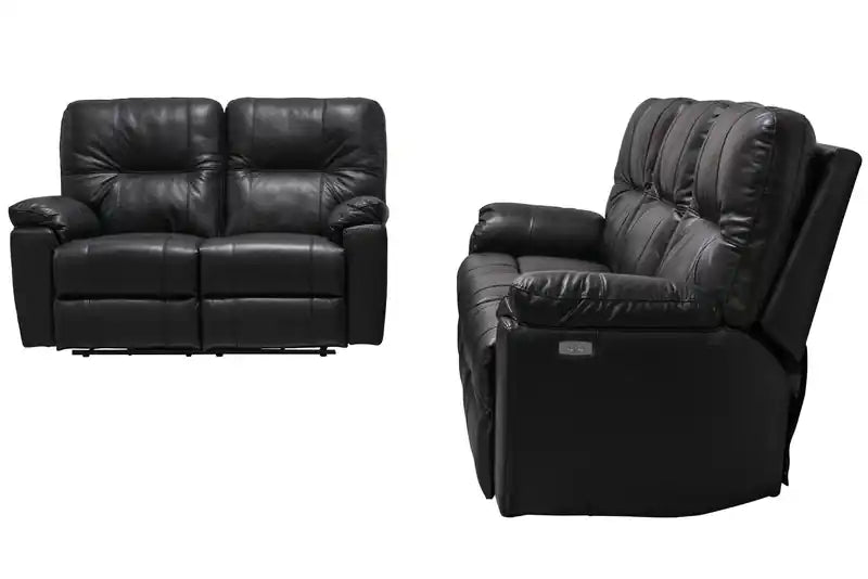 Canapé inclinable électrique en cuir véritable 87, fabriqué au Canada, avec port USB et coussins décoratifs