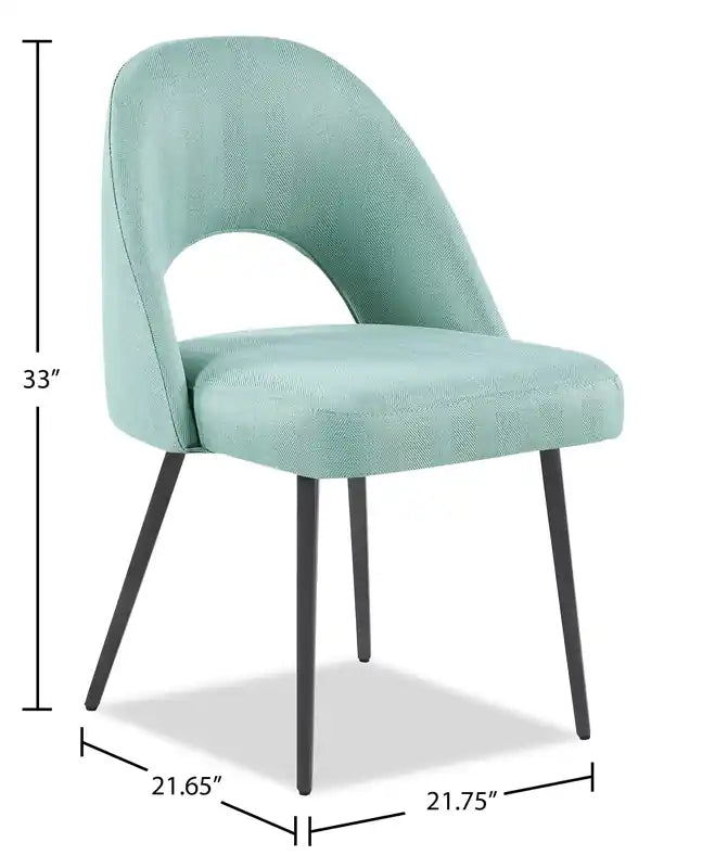 Chaise de salle à manger avec tissu en cuir végétalien