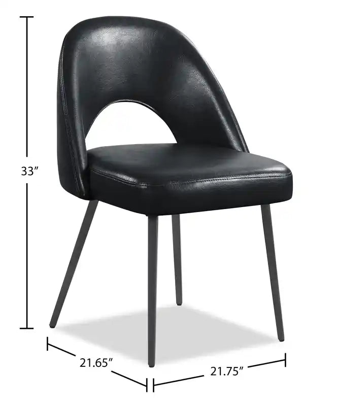 Chaise de salle à manger avec tissu en cuir végétalien
