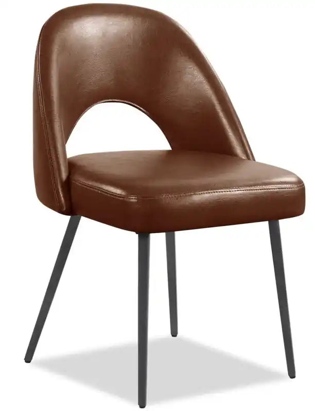 Chaise de salle à manger avec tissu en cuir végétalien
