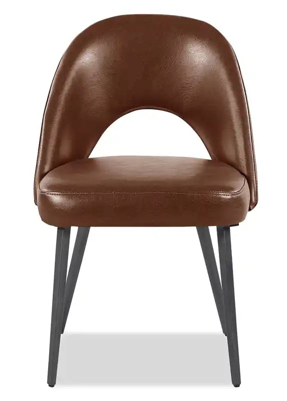 Chaise de salle à manger avec tissu en cuir végétalien