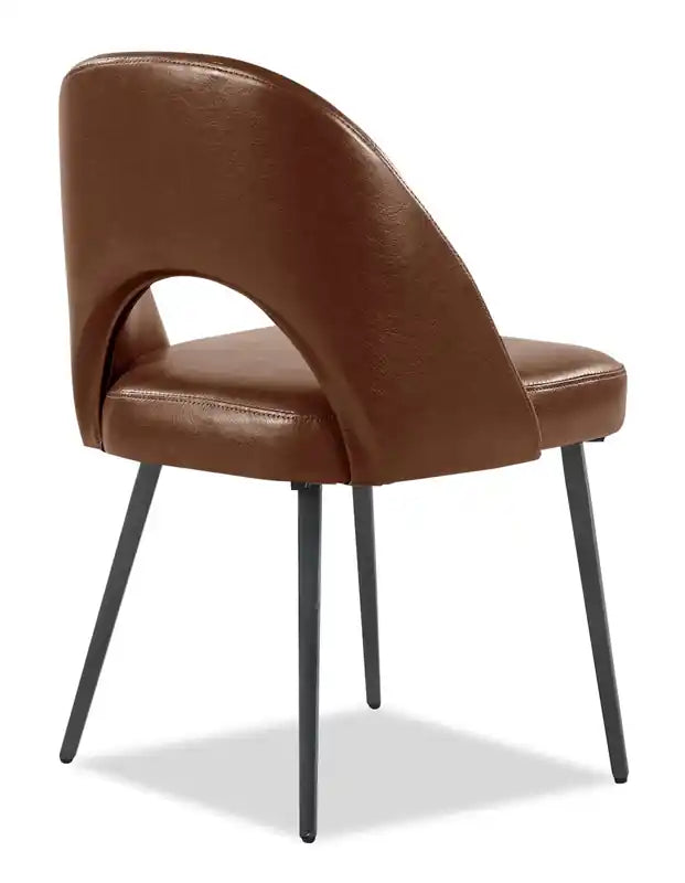 Chaise de salle à manger avec tissu en cuir végétalien