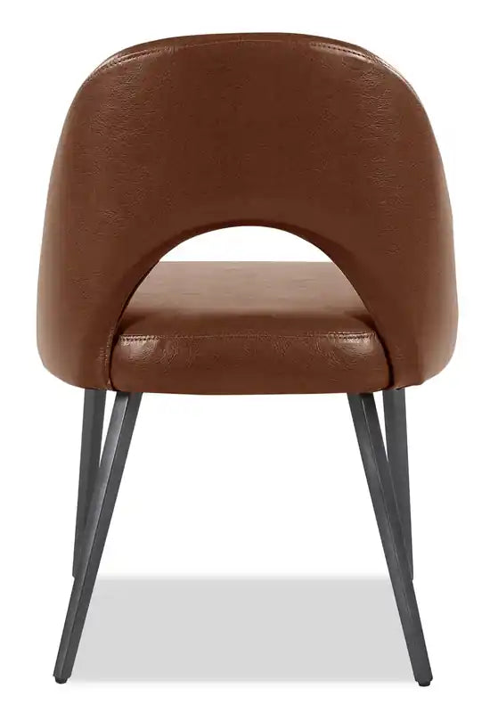 Chaise de salle à manger avec tissu en cuir végétalien