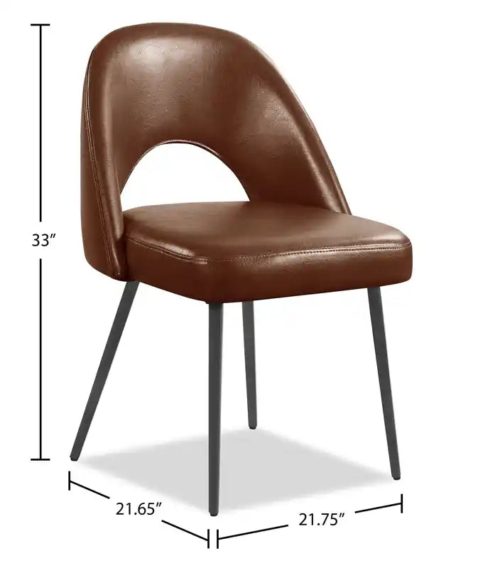 Chaise de salle à manger avec tissu en cuir végétalien