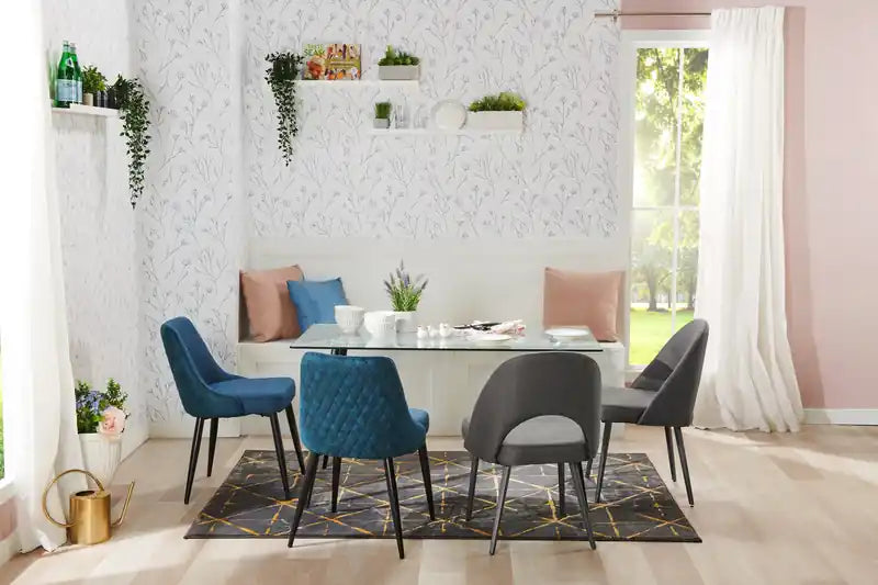 Chaise de salle à manger avec tissu en cuir végétalien