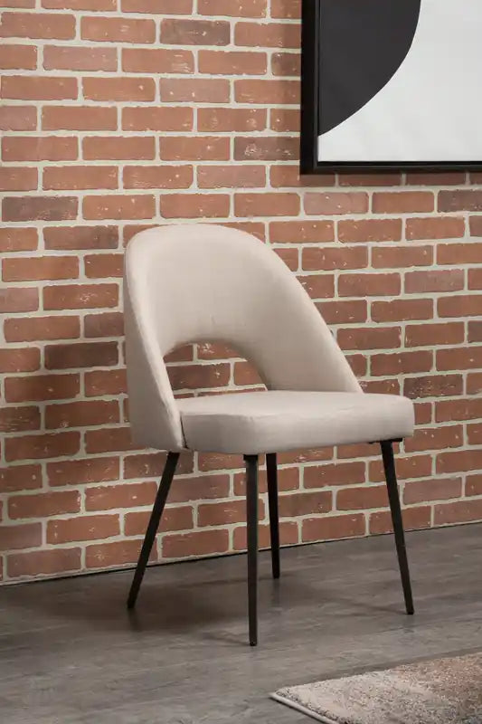 Chaise de salle à manger avec tissu en cuir végétalien
